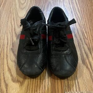 Kids Toddlers Gucci Black Monogram Sneakers 23